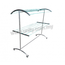 2 Tiers Cloth Hanger with Breaks & Swivels